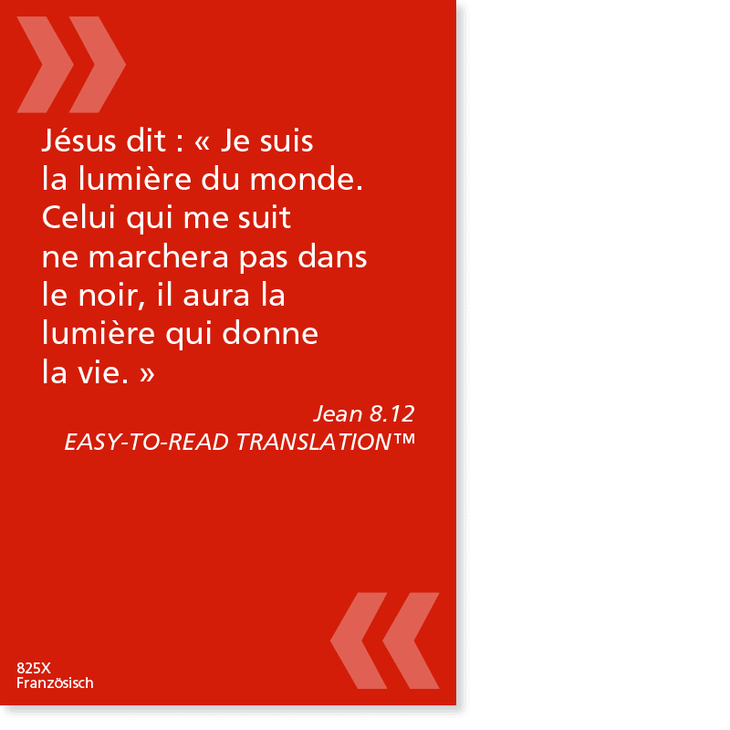 BibelCard auf Französisch ­– Kärtchen mit Bibelvers