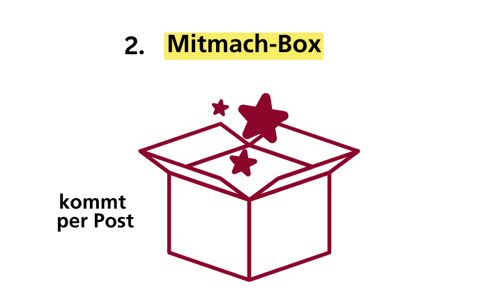 Beschreibung der Aktion BibelStern: 2. Mitmachbox per Post erhalten