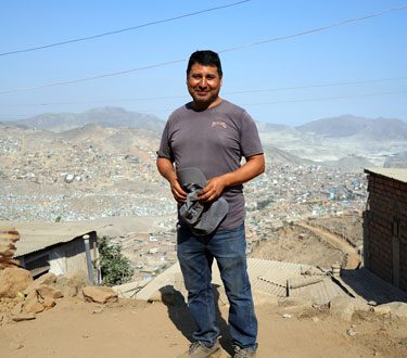 Carlos in seinem Dorf Pampa León